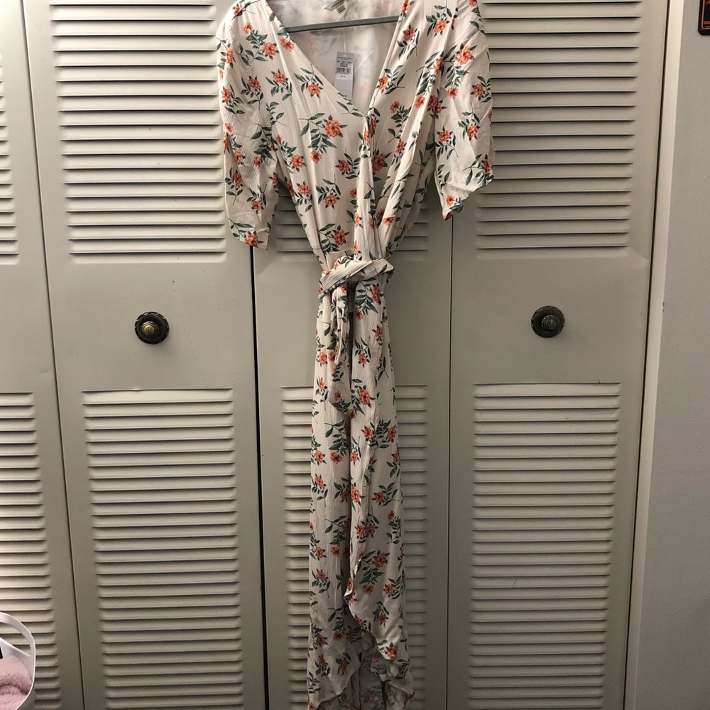 American Eagle AE maxi floral wrap dress
